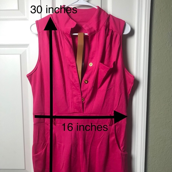 Pink button up romper - Picture 5 of 8